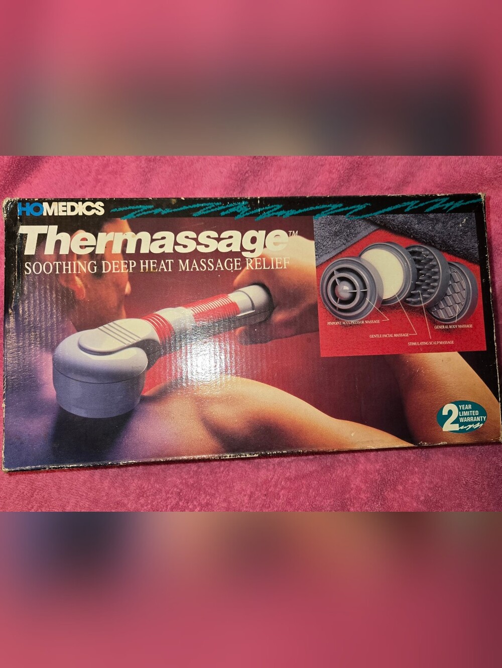 Homedics Thermassage Deep Heat Massager - Red and White